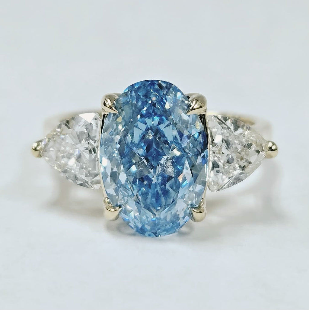 Blue Diamond Engagement Ring