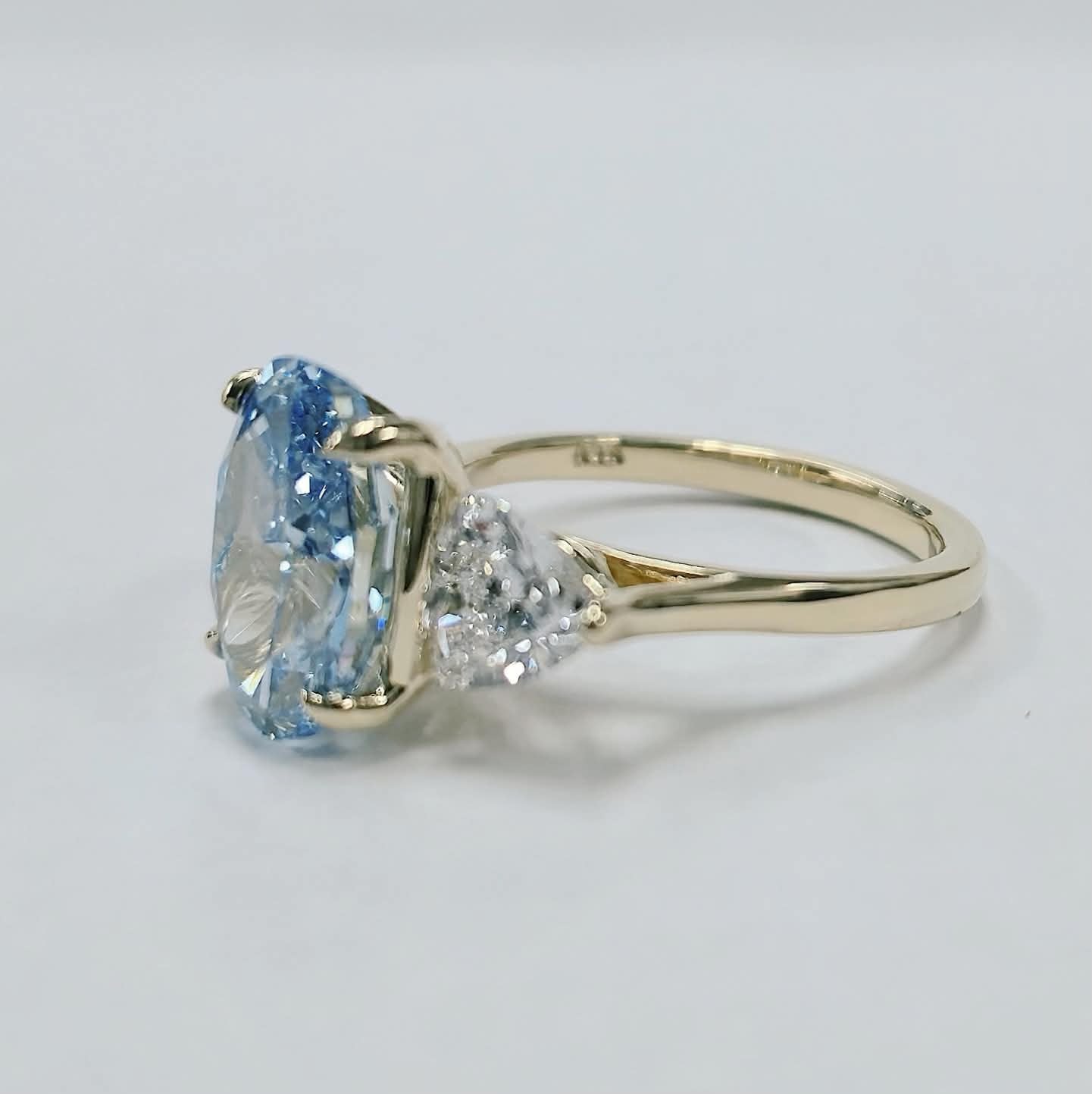 Blue Diamond Engagement Ring